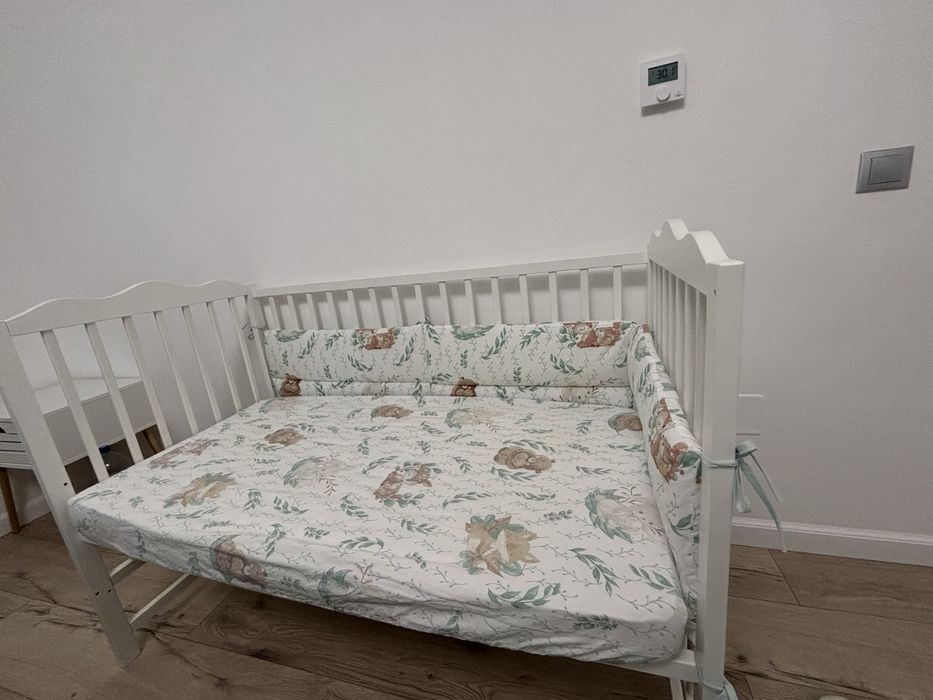 Pat +saltea 120x60+ aparatori laterale