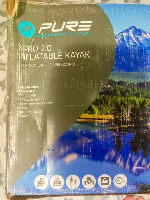 Caiac gonflabil 2 persoane PURE , Nou