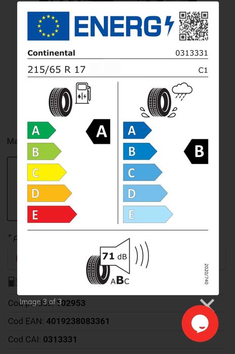 Anvelope SUV Vara CONT EcoContact 6  215/65 R17 103 V XL, 190 lei