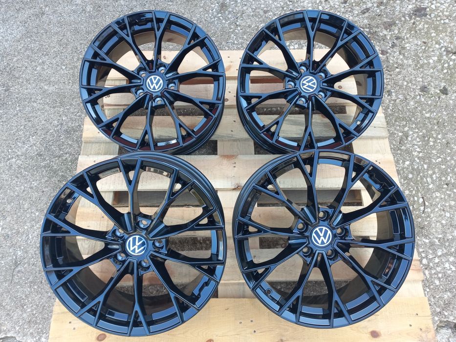 17"Vw Gtd GtiBlack Gloss 7.5j et40 Golf Passat Tiguan Touran Caddy Seat Škoda Чисто Нови