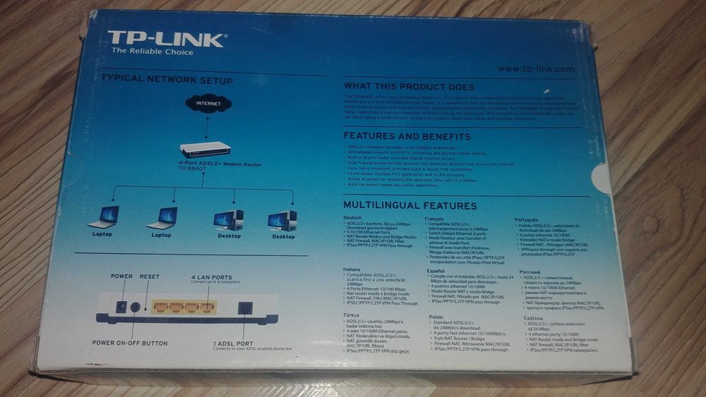 ADSL Модем TP-LINK TD-8840T (без Wi-Fi)