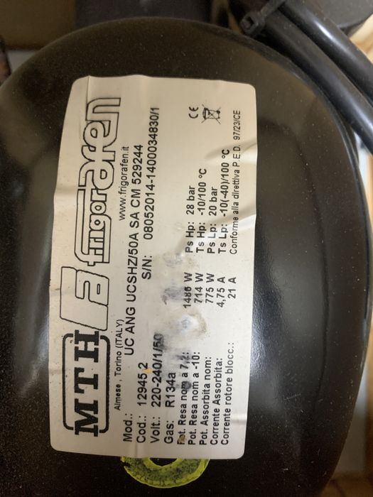 Agregat mth embraco vitrina frigorifica Nek6214z  freon r134a 714w -10