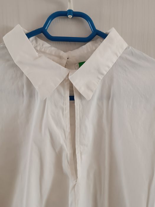 Бяла официална риза Benetton+дънкова туника+рипсена рокля на H&M