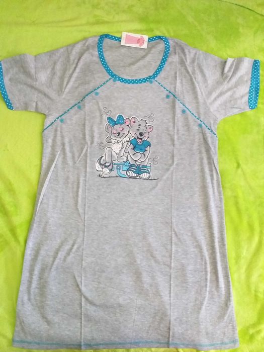 Дамска нощница за кърмачки с дълъг ръкав и къс-2 модела