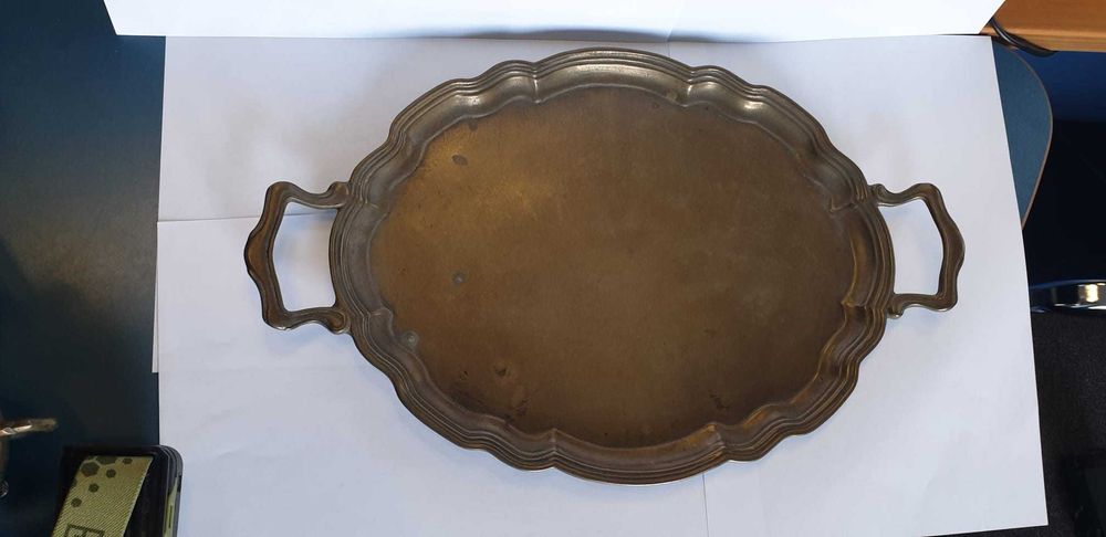 SERVICIU Set ceai/cafea cu ceainic, zaharnita, cana, tava din cupru