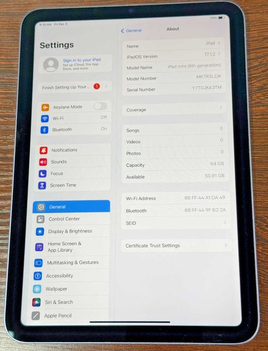 Tableta Apple ipad 6 Mini