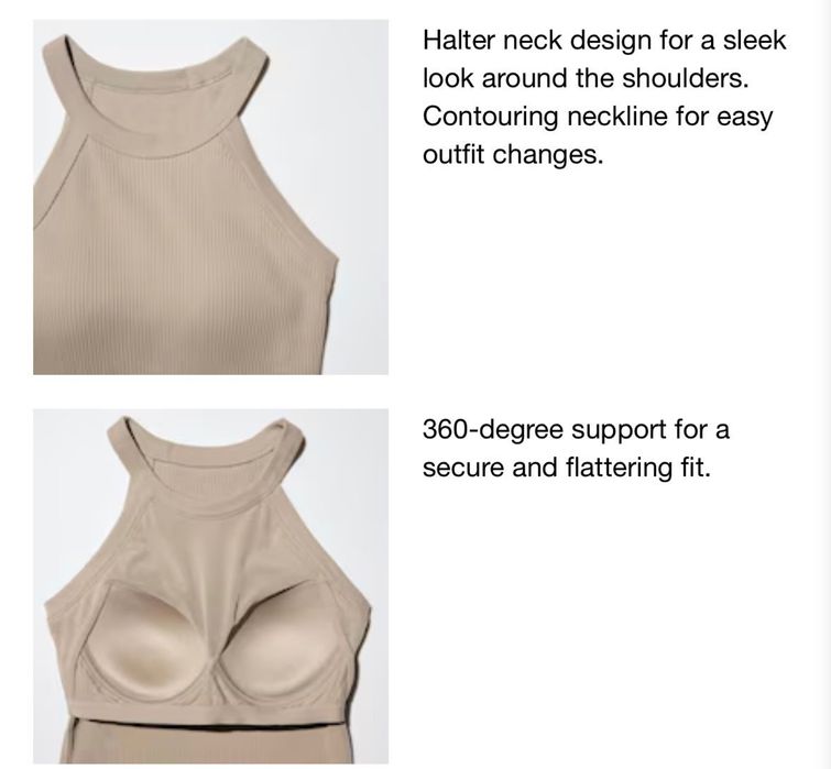 Топ Uniqlo с бра