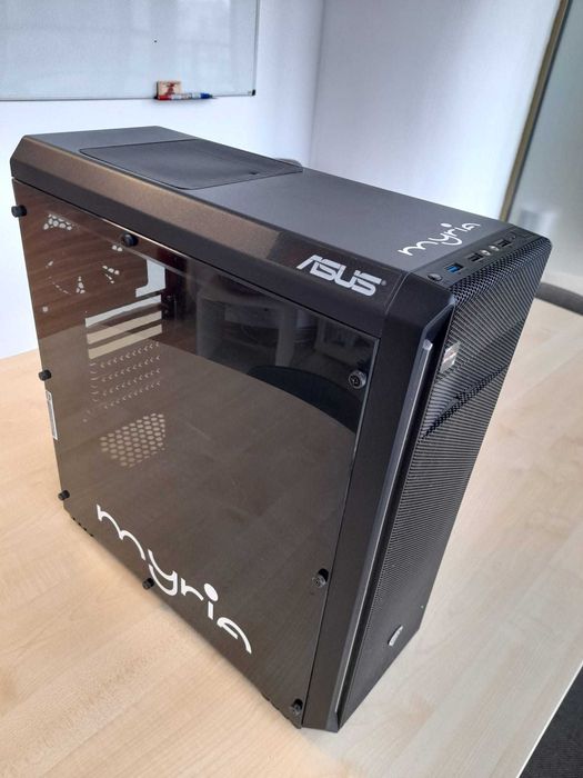 Carcasa PC tower MYRIA, ATX, neagra - 3 ventilatoare incluse 140 lei