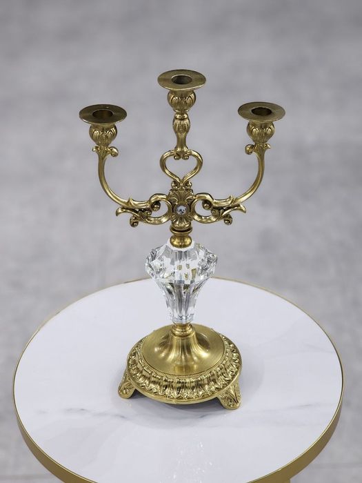 Подсвечник металлический латунь