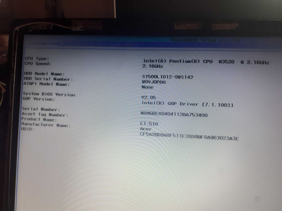 placa de baza acer aspire E1-510