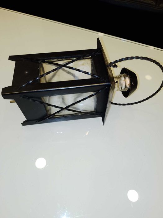 Lampa/felinar cu sticla si mecanism muzical - piesa RARA