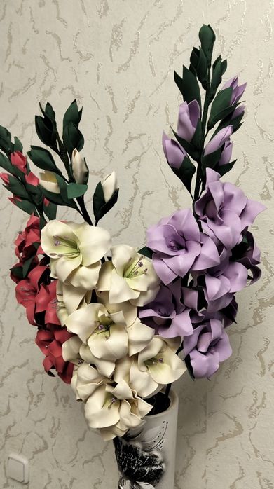 Гладиолусы из фоамирана