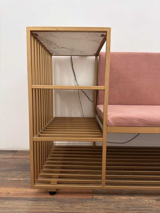 Металлическая скамья-обувница