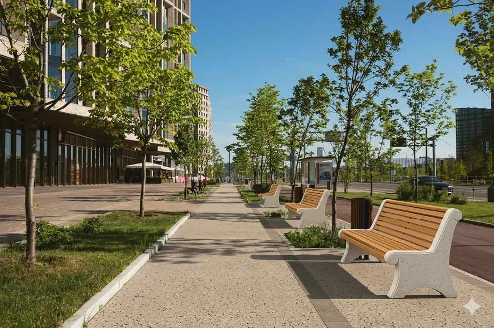 Скамейки,урны,вазоны