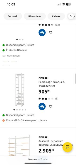 Ansamblu Ikea Elvarli