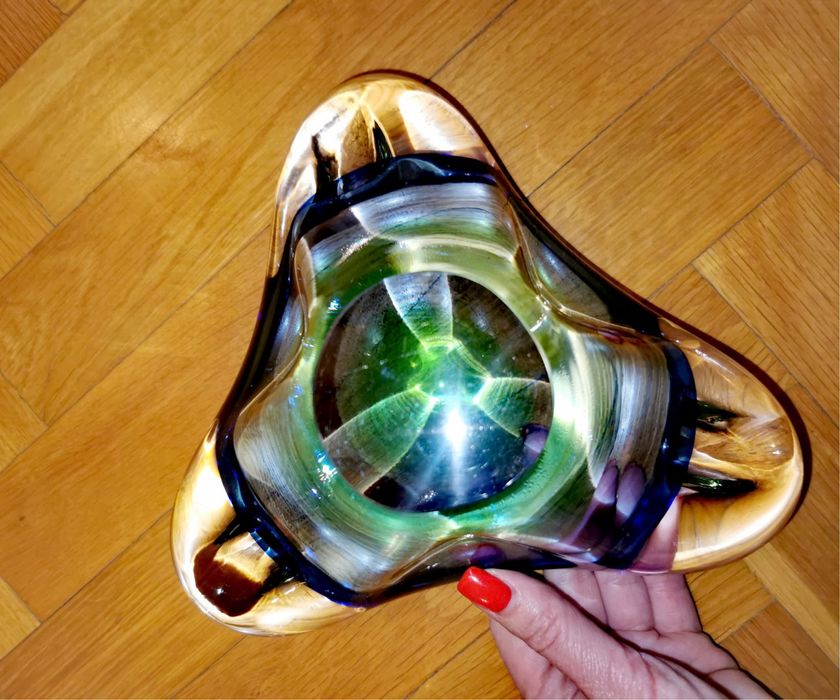 Пепелник Мурано за пури цигари дизайнер Флавио Поли segusosommerso