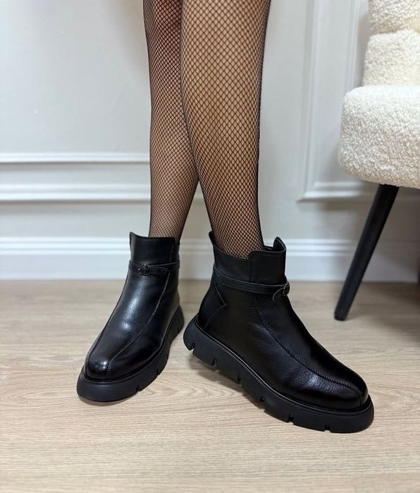 Зимние ботинки натуральная кожа