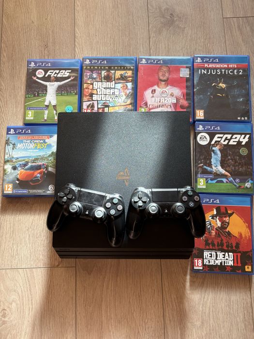 PS4 pro с два контролера и волан