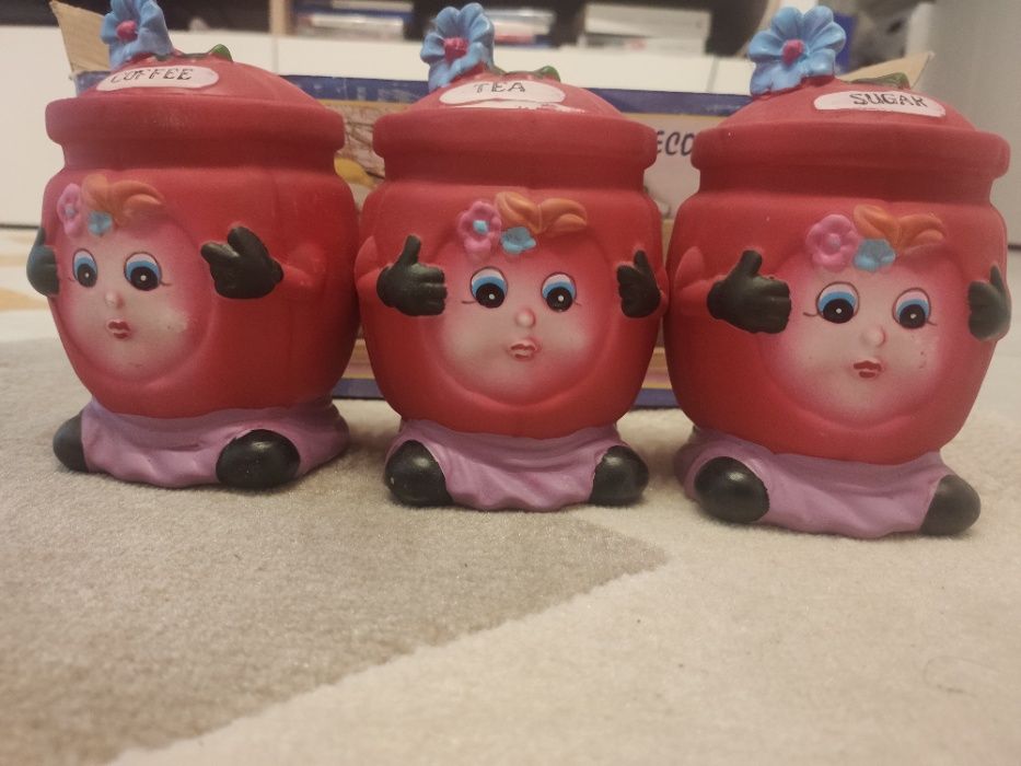 Vand set depozitare bucatarie rosu nou