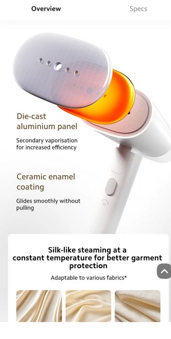 Уред за гладене с пара Xiaomi Handheld Garment Steamer EU
