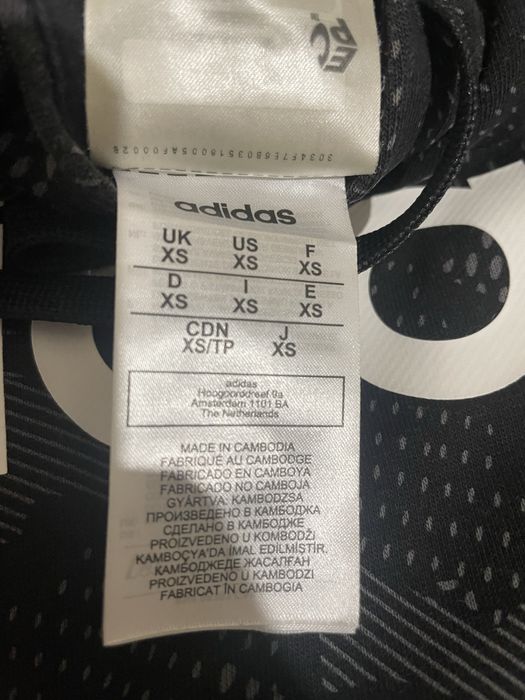 черное худи adidas Essentials Allover Print Hoodie