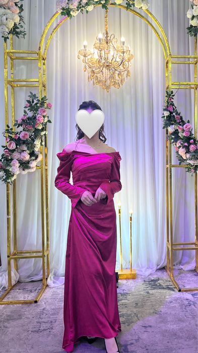 Вечерные платье фукси цвет