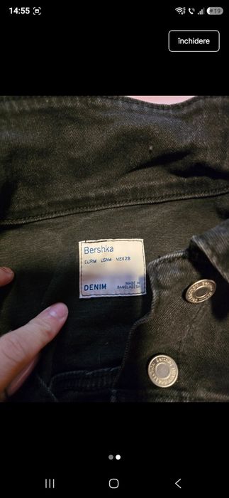 Geacă damă denim Bershka negru