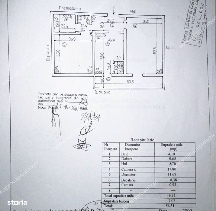 Apartament cu 2 camere decomandat, in cartierul Micro 21, la etajul 6.