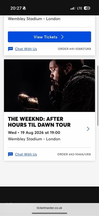 Bilete The WEEKND londra