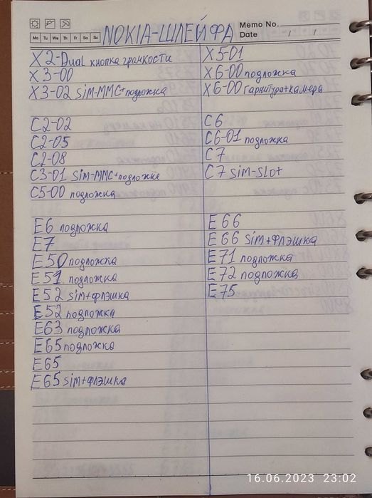 Шлейфa на Nokia     .