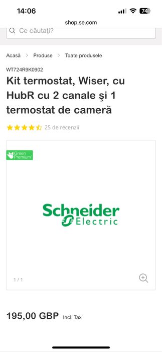 Termostat centrala wifi Dryton  Wiser kit 2