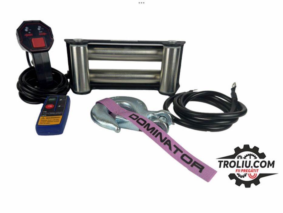 Troliu electric Dominator 17000 lbs HD 24V platforma 4x4 auto