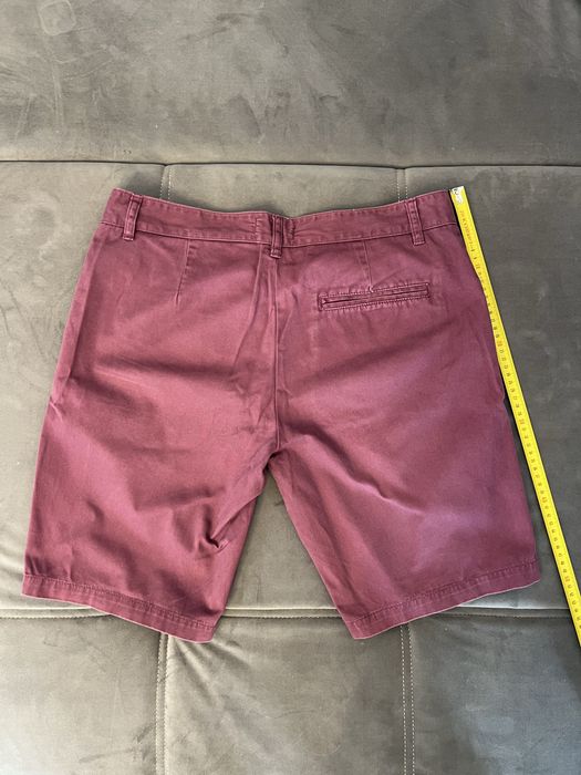 Pantaloni Scurți Bărbați Chino Primark – Vișiniu / Bordeaux (Etichetă W34, Recomandați M)