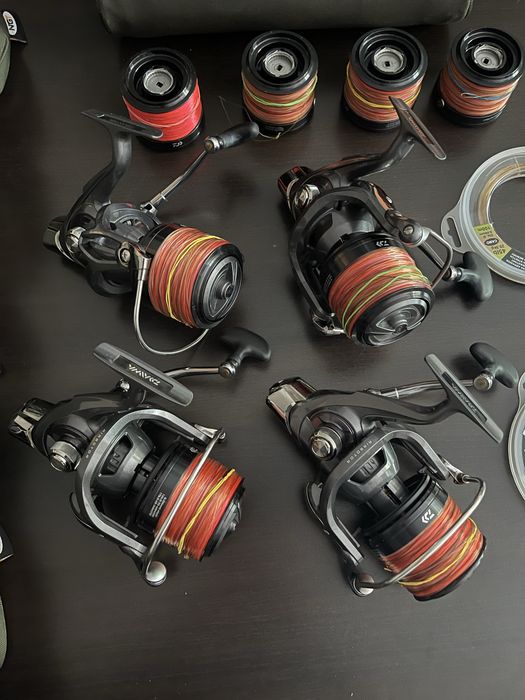 Set 4 Mulinete Daiwa Emblem 5500 QDA Frana Rapida Quick Drag Ca Noi