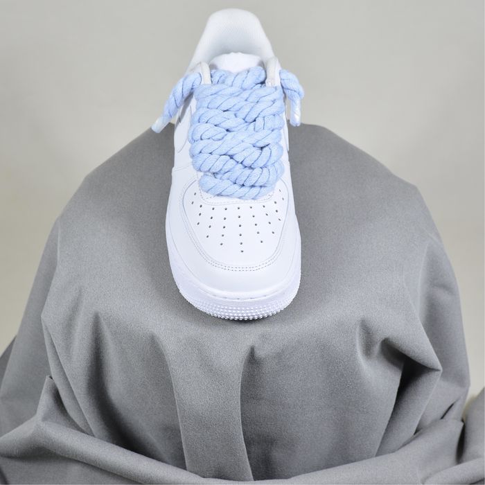 Pantofi Sport Nike Air Force 1 Low Rope Laces Baby Blue 100% originali