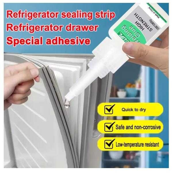 Лепило Хладилник Фризер Уплътнение Антифриз Пластмаса Гума Студ -80°C