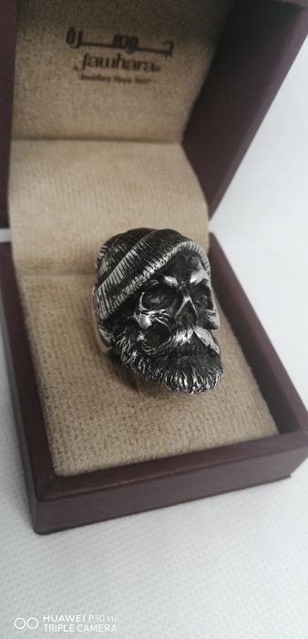 Кольцо рок тема. Серебро