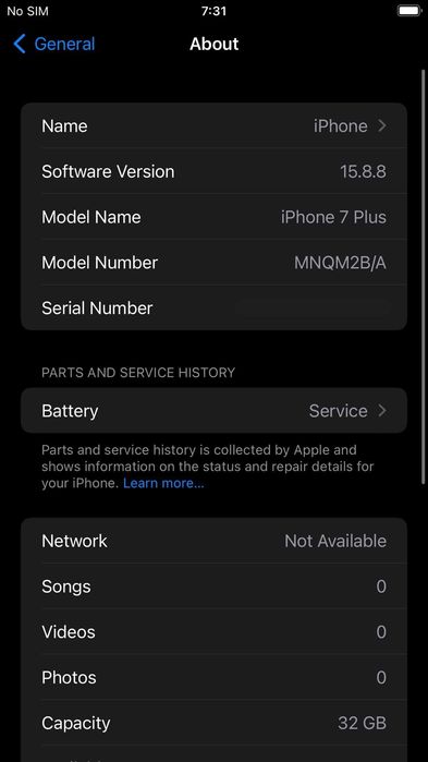 iPhone 7 Plus 32GB Black + Зарядно + Калъф