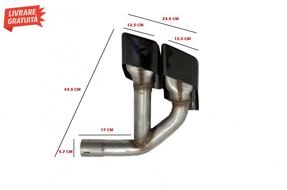 Ornamente toba Audi Q7 4M (2015-2019) SQ7 Design Negru doar pentru Ben