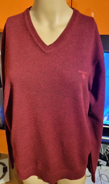 Мъжки пуловер Gant агнешка вълна, размер L