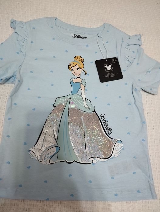 Vând bluziță pentru nou născută ,  45 cm , bumbac , Disney cu paiete