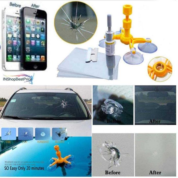 Ремонтен комплект за поправка на спукано стъкло Windshield repair kit