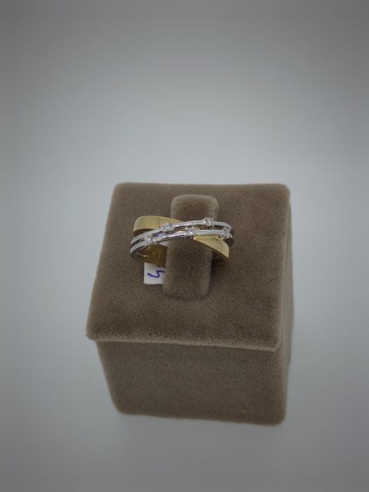 Inel aur 18k 4.38gr cu diamante naturale (r)