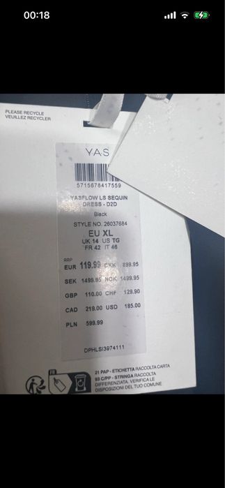 Rochie de seara  XL, neagra, paiete