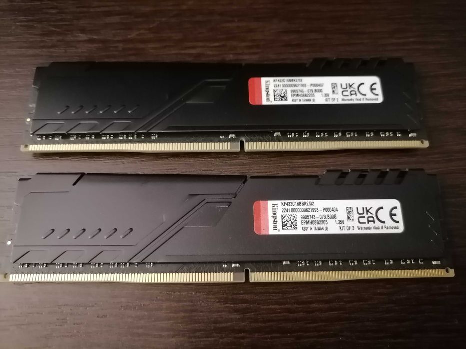 Kit Memorie RAM Kingston FURY Beast 32GB (2x16GB) DDR4 3200MHz CL16