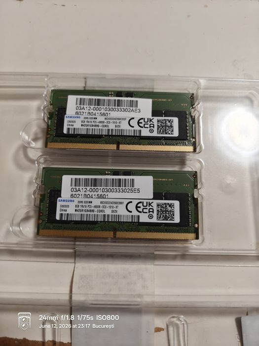 Memorie RAM Laptop 16GB DDR5 Samsung (Kit 2x8GB) 4800MHz