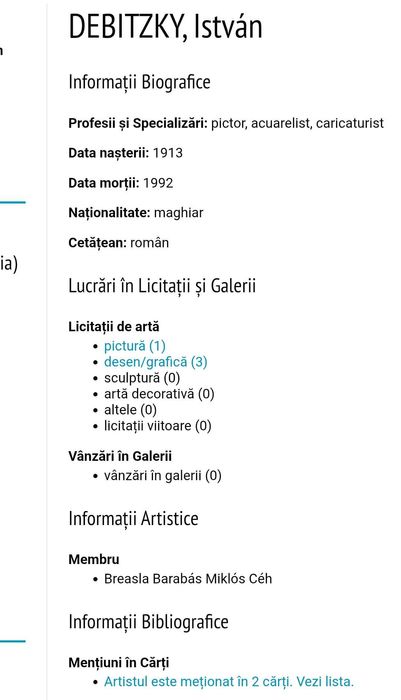 Debitzky Istvan- Tablou vechi