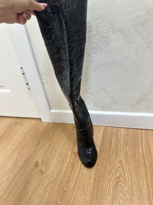 Сапоги женские лаковые