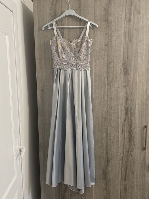 Rochie lunga, cu dantela, marimea S