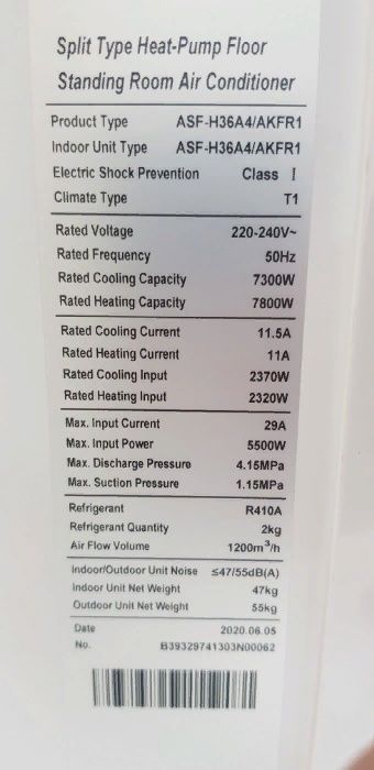 Кондиционер AUX ASW-H36A4/AKFR1 колонные В розницу по оптовой цене